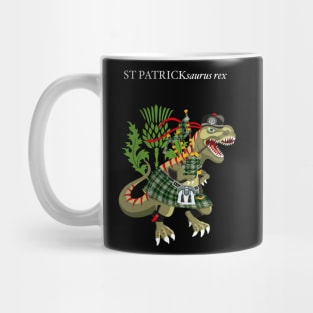 Clanosaurus Rex ST. PATRICKsaurus rex Plaid St Patrick St Patrick’s Day Scotland Ireland Family Tartan Mug